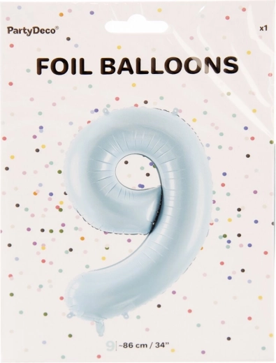 Fólia lufi 9-es szám kék 86 cm