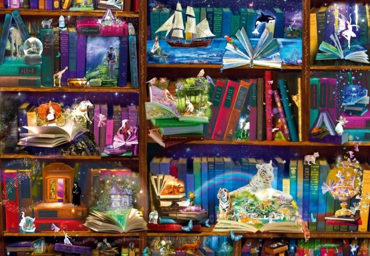 Bluebird puzzle Kalandok a könyvtárban 1000 darab