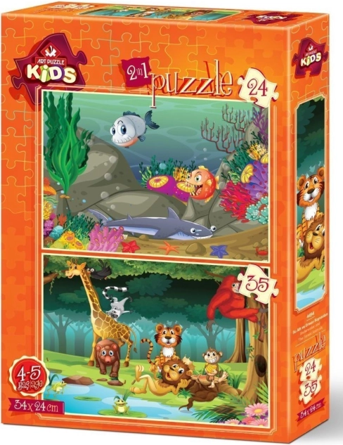 Puzzle a tenger alatt és Vadon élő állatok