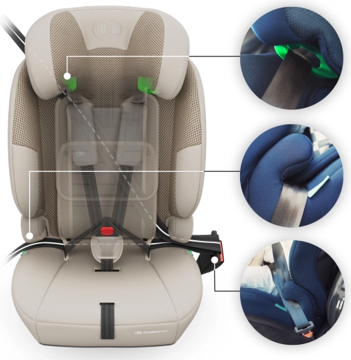 Könnyű beszerelés ISOFIX nélkül a 3 pontos övnek köszönhetően