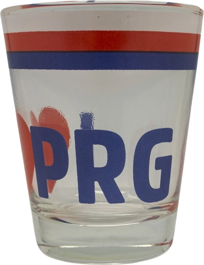 Prága szív baba üvegből