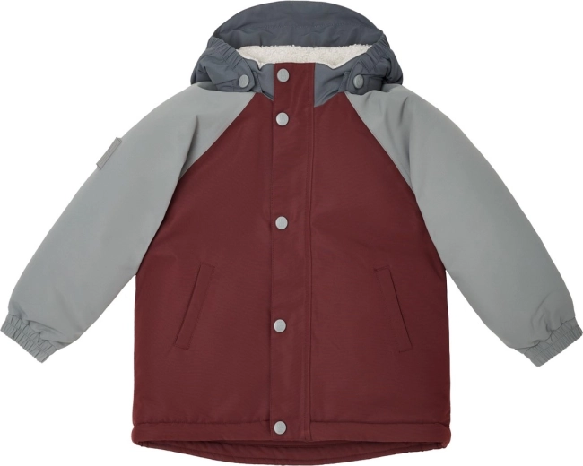 Leokid téli kabát color block redwood, méret 92 (2–3 éves)