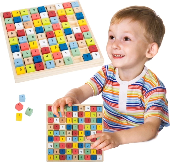 Small Foot fa sudoku színes kockákkal
