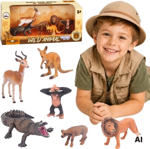 Woopie safari állatfigurák készlet 6 db