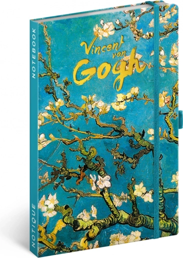 NOTIQUE jegyzetfüzet Vincent van Gogh motívummal, vonalas, 13 × 21 cm