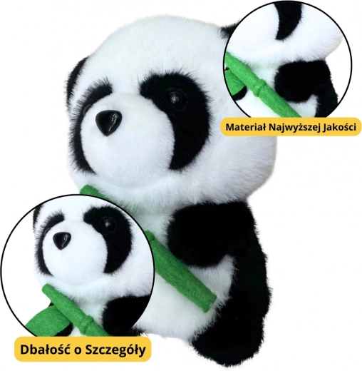 Puhaplüs panda bambusszal 18cm