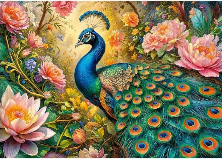 Puzzle Páva paradicsomban 1000 darab