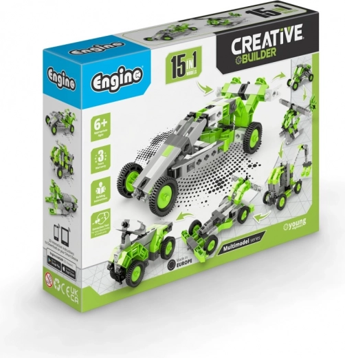 15 modell egy építőjátékból