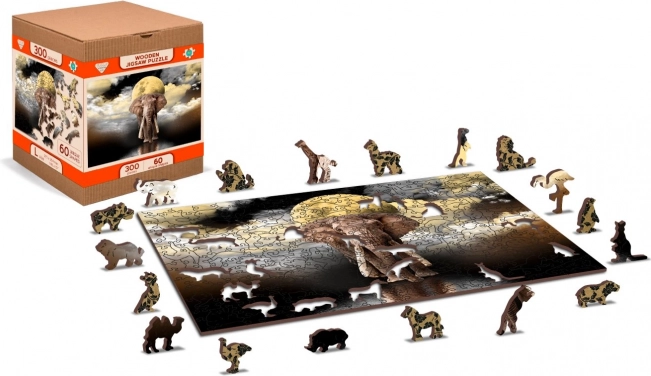 Fa puzzle Elefánt álmok