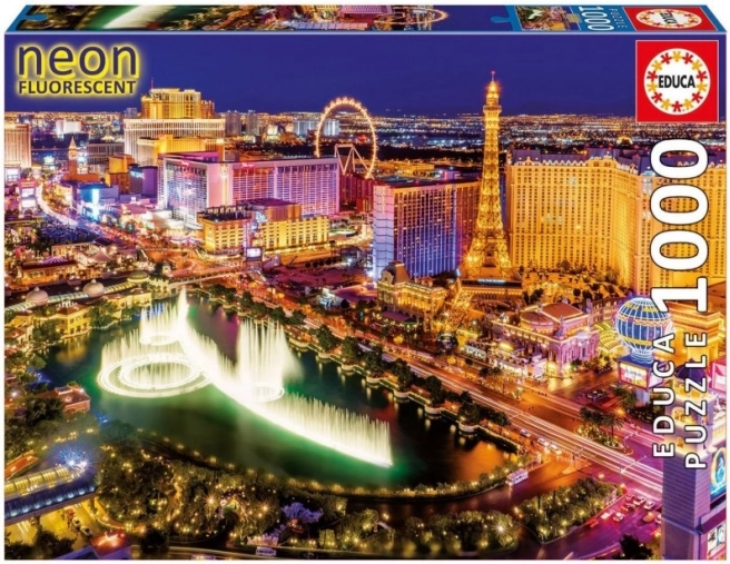 Világító puzzle Las Vegas 1000 darab EDUCA