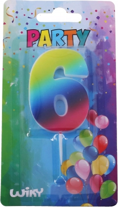 Partigyertya 6-os szám, szivárványos, talppal