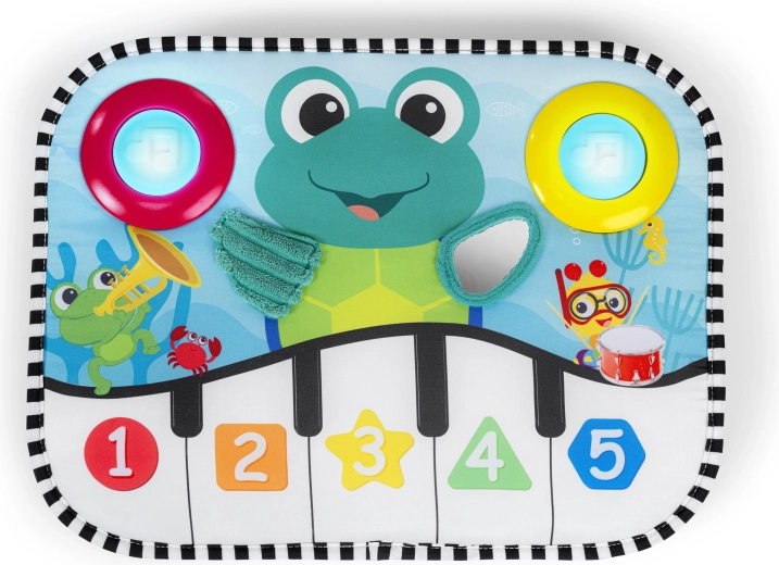 Baby Einstein 2 az 1-ben zenélő matrac kiságyba és padlóra – Neptune's Kick & Explore