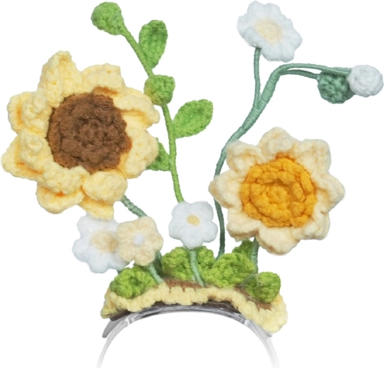 Napraforgós kötött jelmez a LOONA Premium robothoz