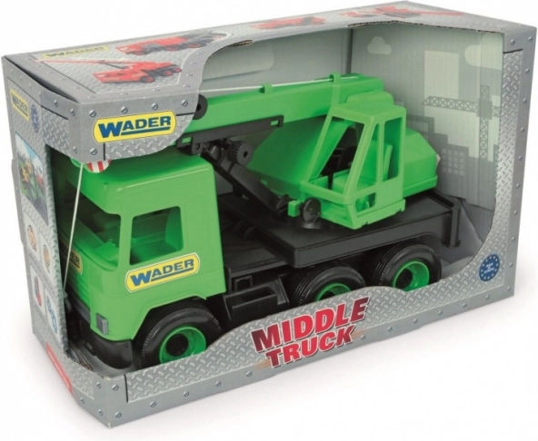 Zöld Daru 38 cm WADER Középkategóriás Teherautó