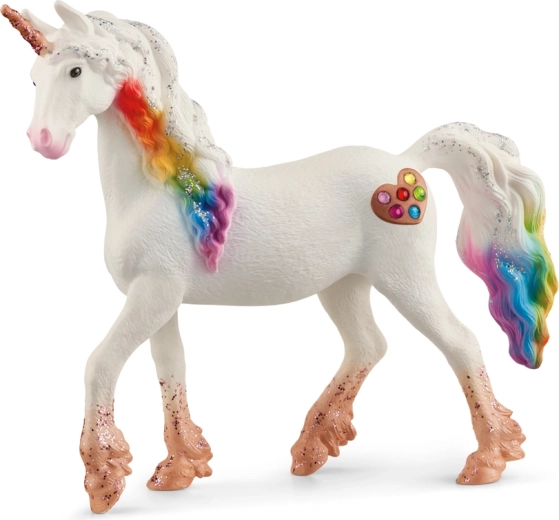 Schleich bayala szivárványos unikornis kanca szívecskékkel
