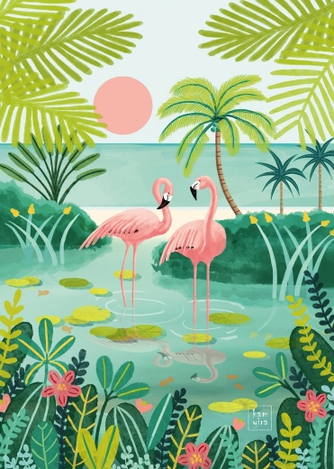 Pieces & peace puzzle flamingók 500 darab