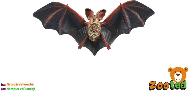 Zooted nagyfülű denevér figura, 11 cm