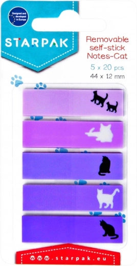Index jelölők macskával 4,4 × 1,2 cm (5 minta) – 1 csomag