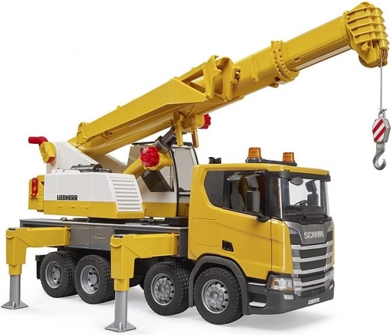 Bruder SCANIA LIEBHERR daruval – mobil daru 1:16 fénnyel és hangokkal