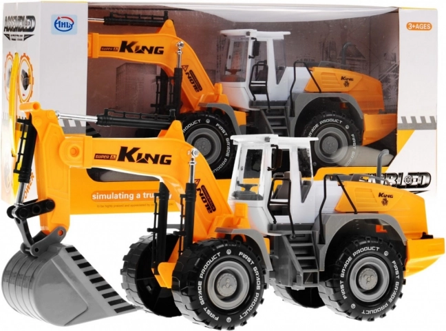 Gyermek markológép 3+ Mozgatható kanál + Nyitható motorháztető + Motorfigura