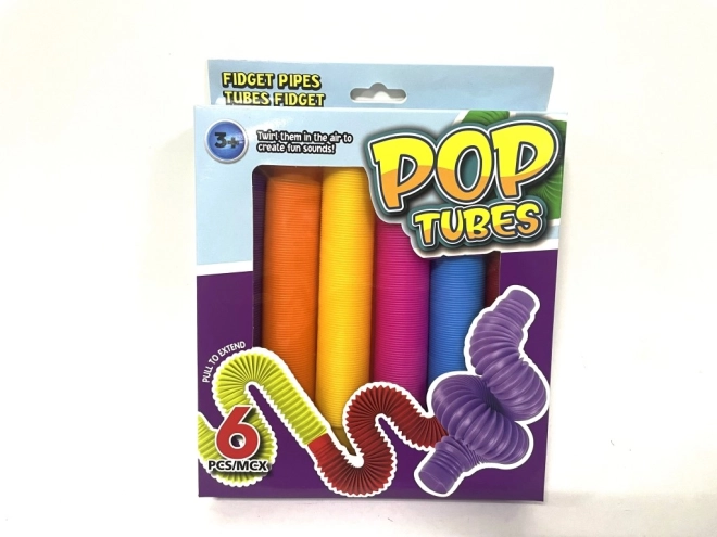 Szenzoros pop csövek, 6 darabos készlet