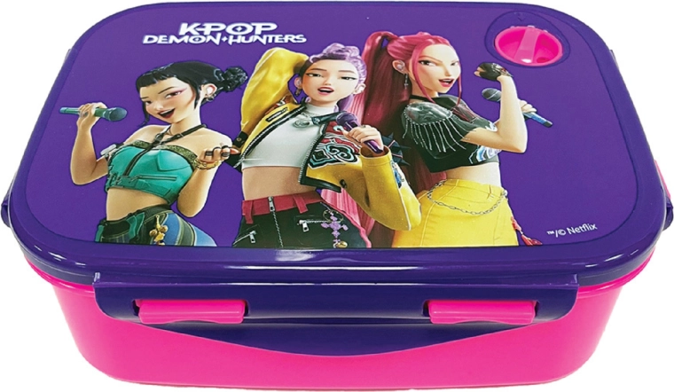 Uzsonnás doboz KPop Demon Hunters Huntrix – rózsaszín-lila