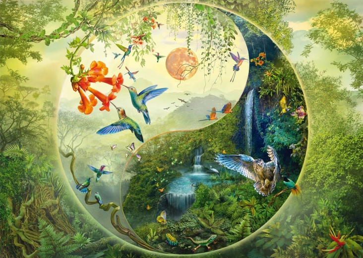 Schmidt puzzle Kolibrik az erdőben, 1000 darab