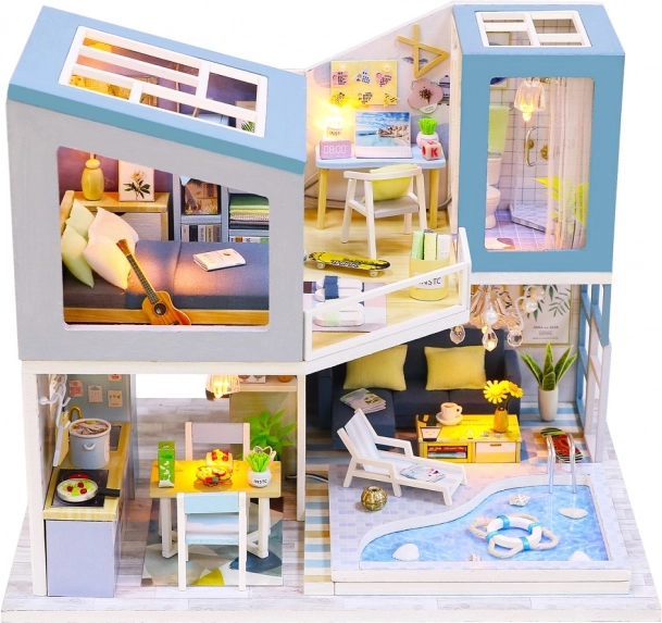 2Kids Toys villa miniatűr házikó – Kék