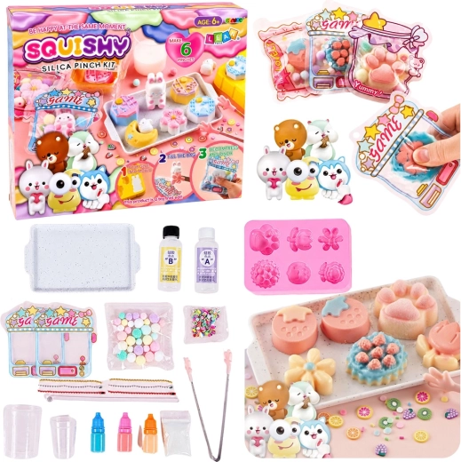 Kreatív DIY készlet squishy desszertek és virágok készítéséhez