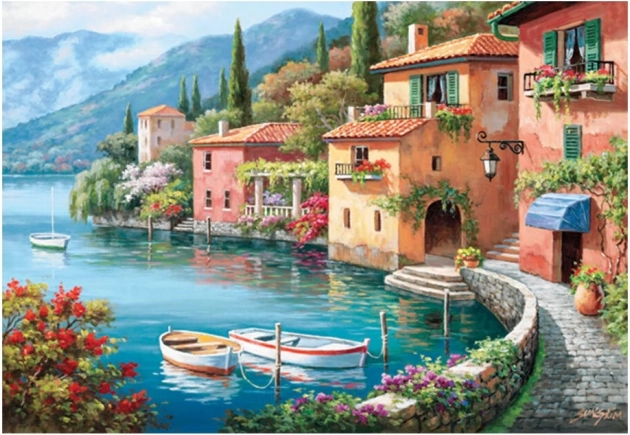 Puzzle Vesnička a Tópart 2000 darab