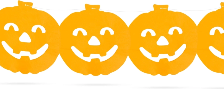 Halloween papírfüzér tökökkel, 3 m