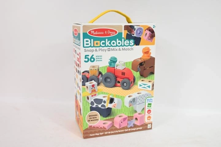 Melissa & Doug Blockables a farmon – fa építőjáték