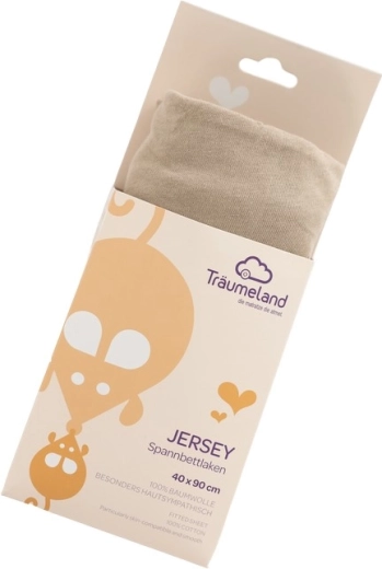 Träumeland jersey gumis lepedő 40 × 90 cm taupe