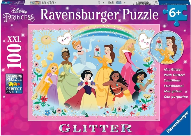 RAVENSBURGER csillogó kirakó DISNEY hercegnők xxl 100 darabos