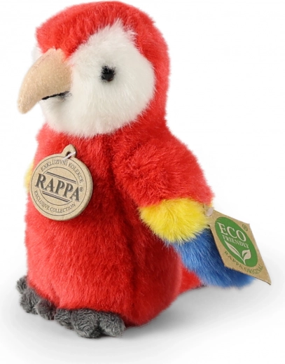 Plüss arapapagáj 16 cm piros ECO FRIENDLY – RAPPA