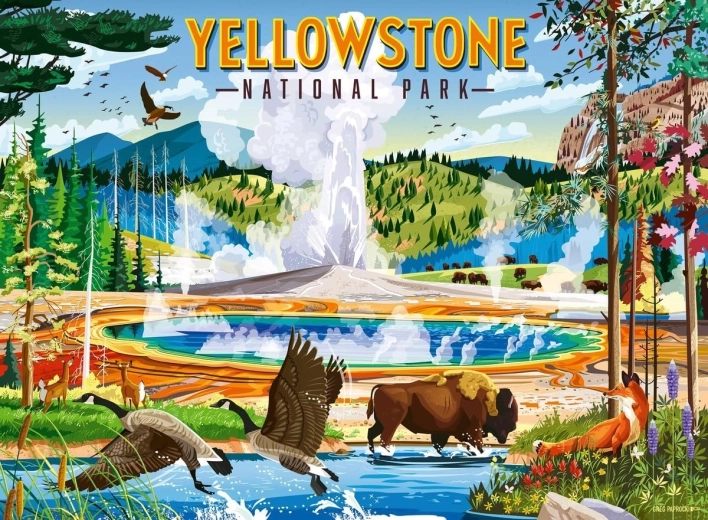 Ravensburger puzzle Yellowstone Nemzeti Park 500 darab
