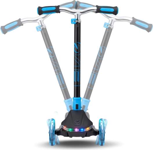 Stabil háromkerekű dizájn lean-to-steer irányítással