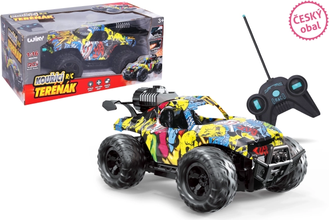 Terepjáró RC autó graffitideszignnal és füsthatással, 24 cm