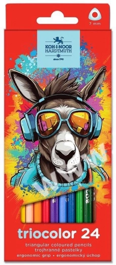 Háromszögletű színesceruza Koh-i-Noor Triocolor 24 db
