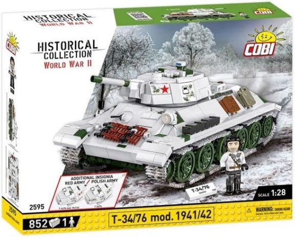 Konstruktív készlet Tank T-34/76 mod. 1941/42 - 852 darabból