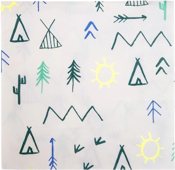Meri Meri Tipi erdő mintás papírszalvéta 33 × 33 cm, 20 db