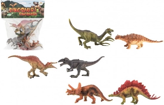 Műanyag dinoszaurusz készlet, 6 darab