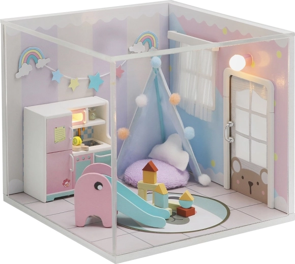 Gyerekeknek szánt Szivárvány ház miniatűr háza