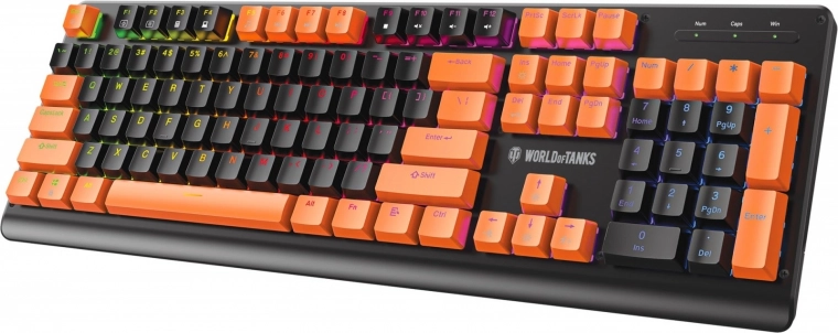 mechanikus gamer billentyűzet DESTROYER WT300 RGB – limitált WORLD OF TANKS kiadás