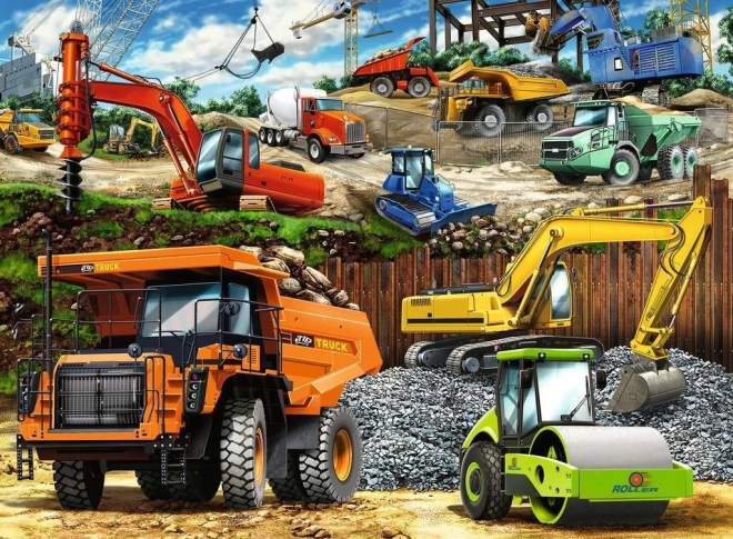 Puzzle Építőipari Gépek XXL 100 Darab