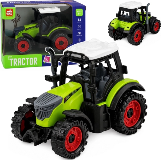 Zöld mezőgazdasági traktor súrlódásos meghajtással 15 cm - 1 db