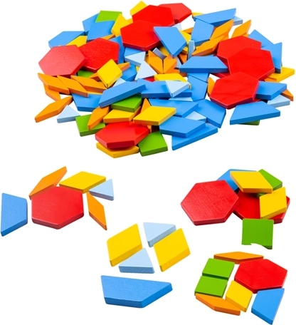 BIGJIGS TOYS fa színes mozaik