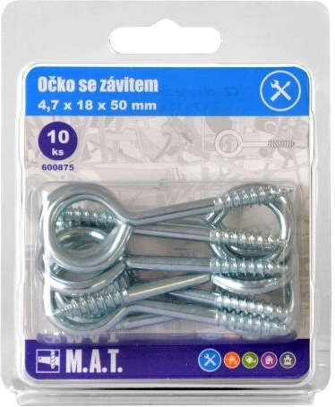 Menetes zárt szem 50 × 18 × 4,7 mm, horganyzott (10 db)