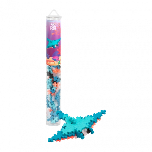 Plus-Plus manta rája – kreatív építőkészlet 100 db tubusban
