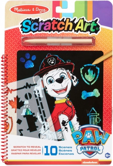 Melissa & Doug PAW PATROL karcolóművészet – Marshall, kreatív tömb